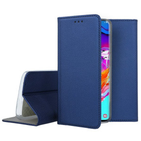 Кожен калъф тефтер и стойка Magnetic FLEXI Book Style за Samsung Galaxy A70 A705F син